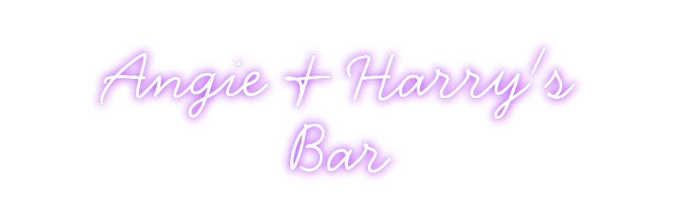 Individuelles Neon: Angie & Harry...