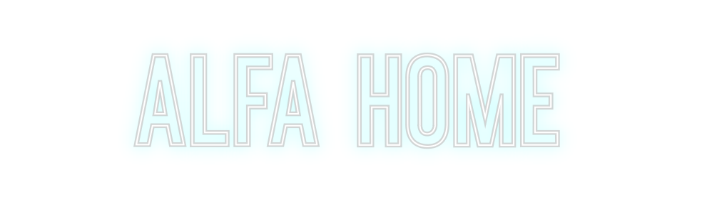 Individuelles Neon: ALFA HOME