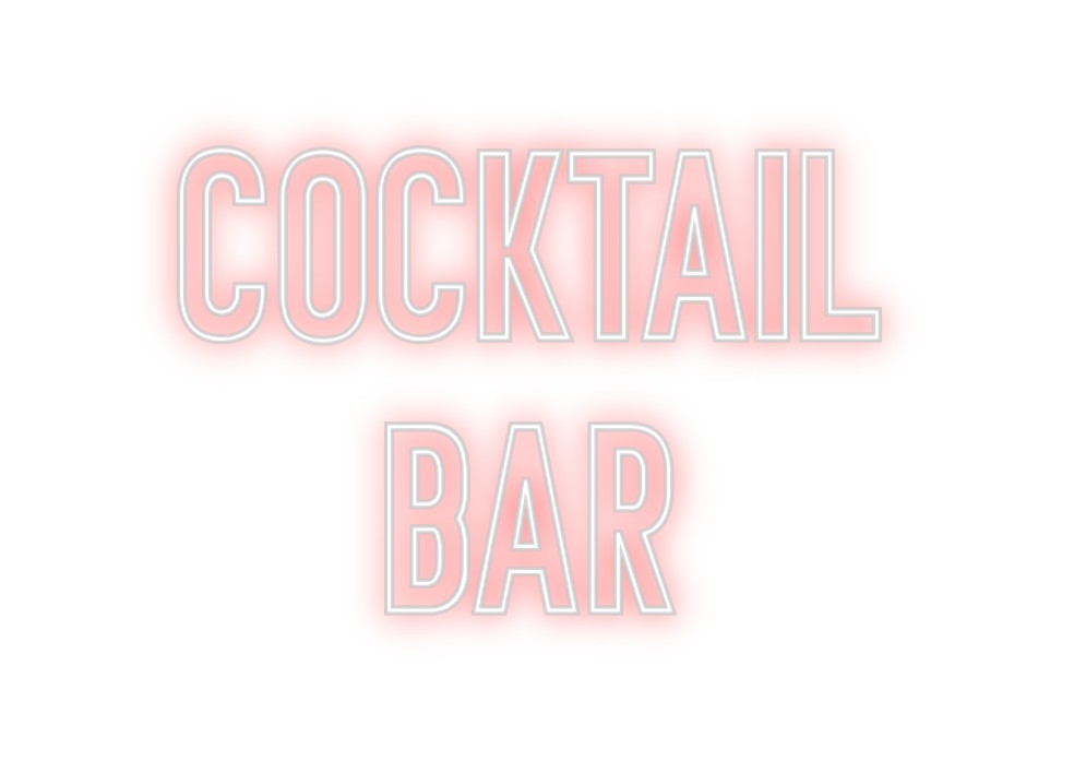 Individuelles Neon: Cocktail
Bar