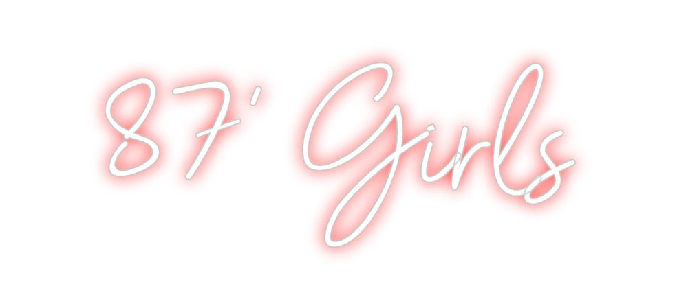 Individuelles Neon: 87' Girls