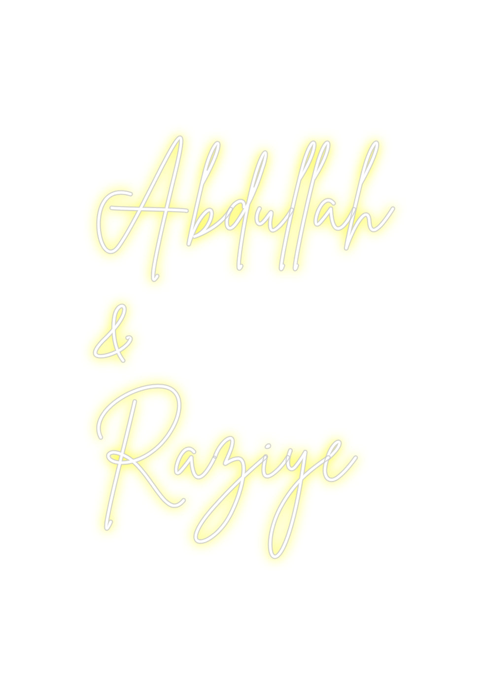 Individuelles Neon: Abdullah
...