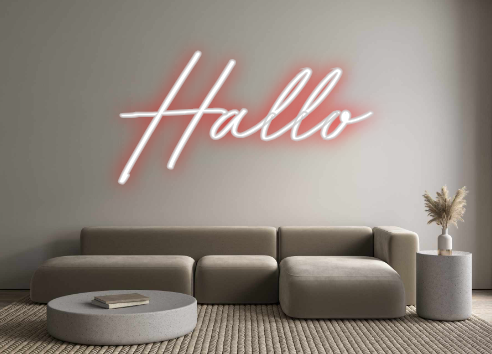 Individuelles Neon: Hallo