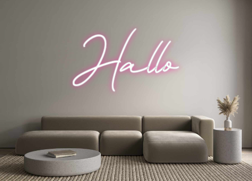 Individuelles Neon: Hallo