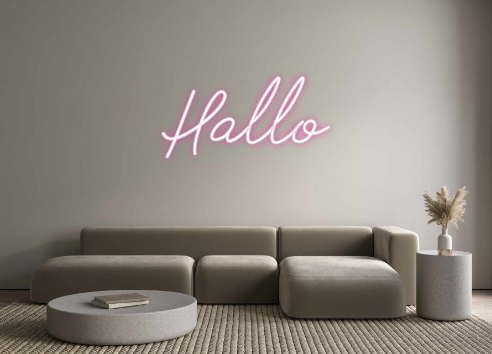 Individuelles Neon: Hallo