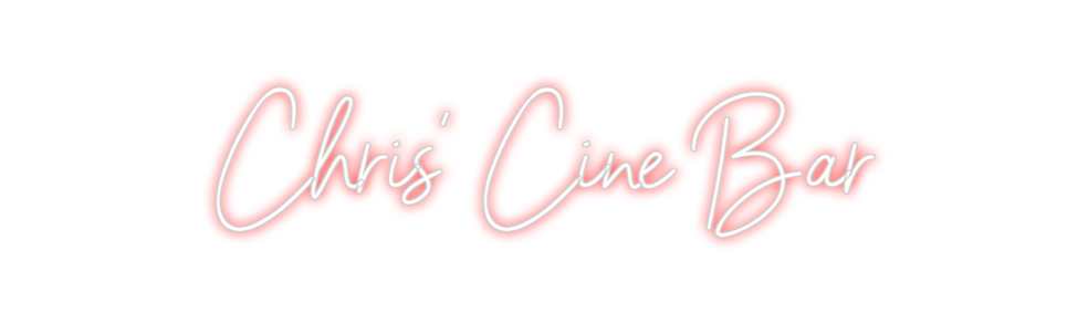 Individuelles Neon: Chris' Cine Bar