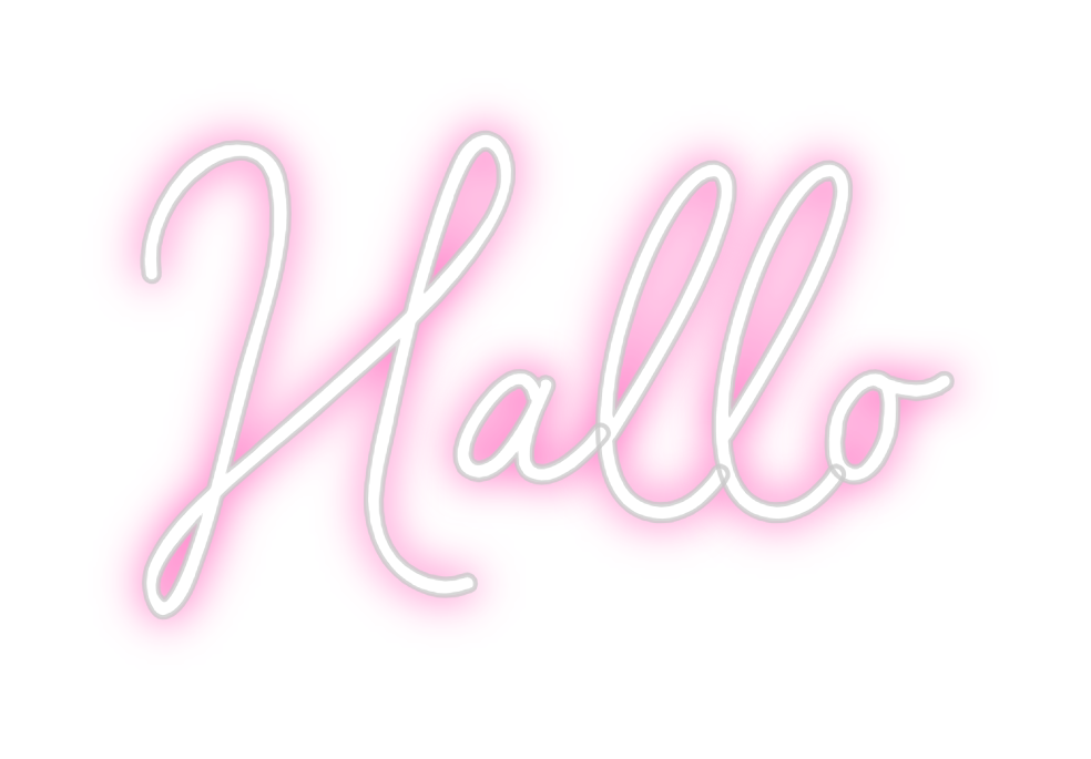 Individuelles Neon: Hallo