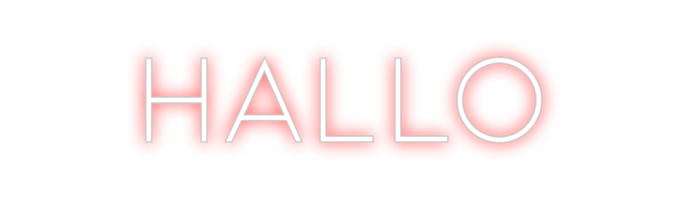 Individuelles Neon: Hallo