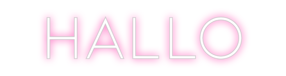 Individuelles Neon: Hallo