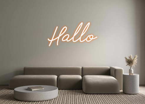 Individuelles Neon: Hallo