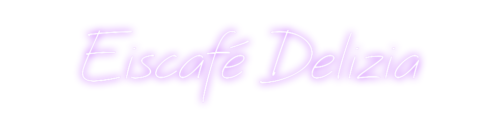 Individuelles Neon: Eiscafé Deliz...