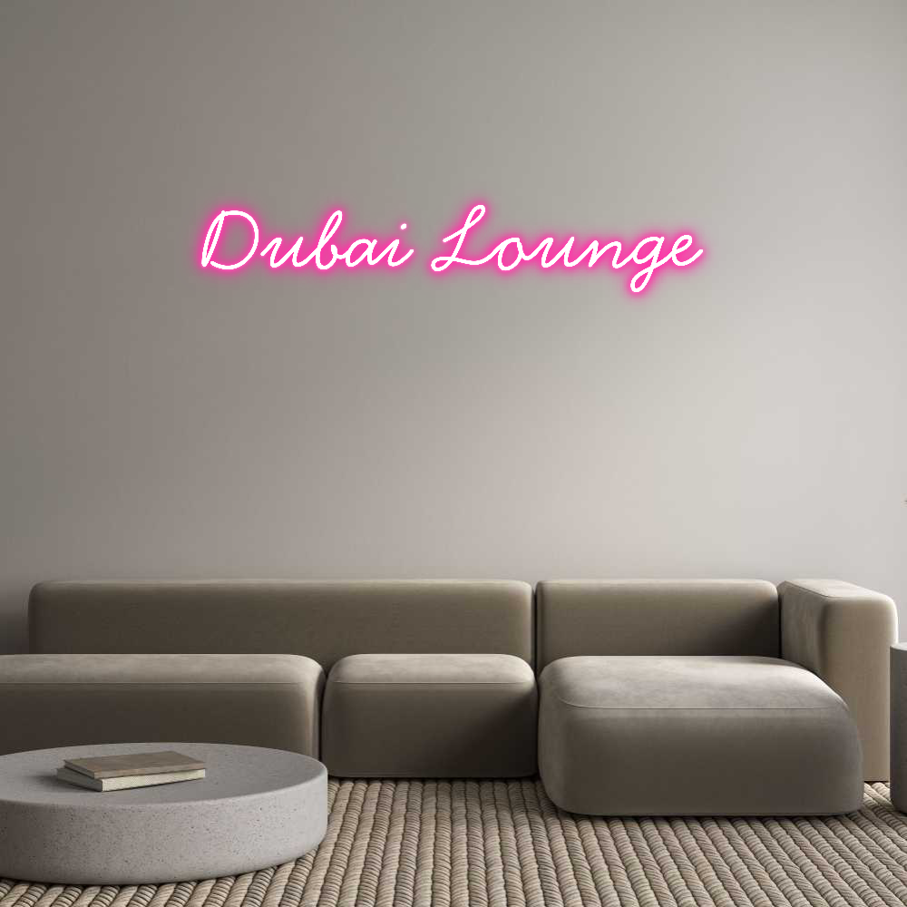 Individuelles Neon: Dubai Lounge