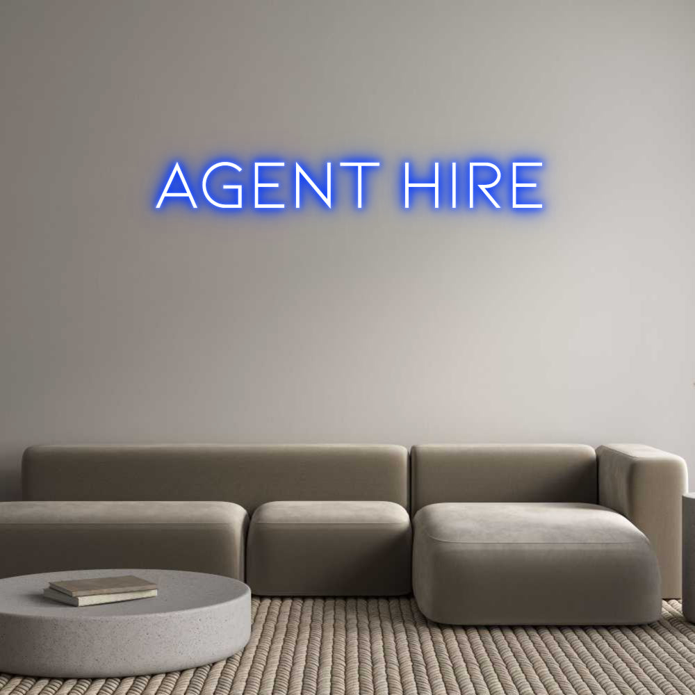 Individuelles Neon: Agent Hire