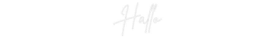 Individuelles Neon: Hallo