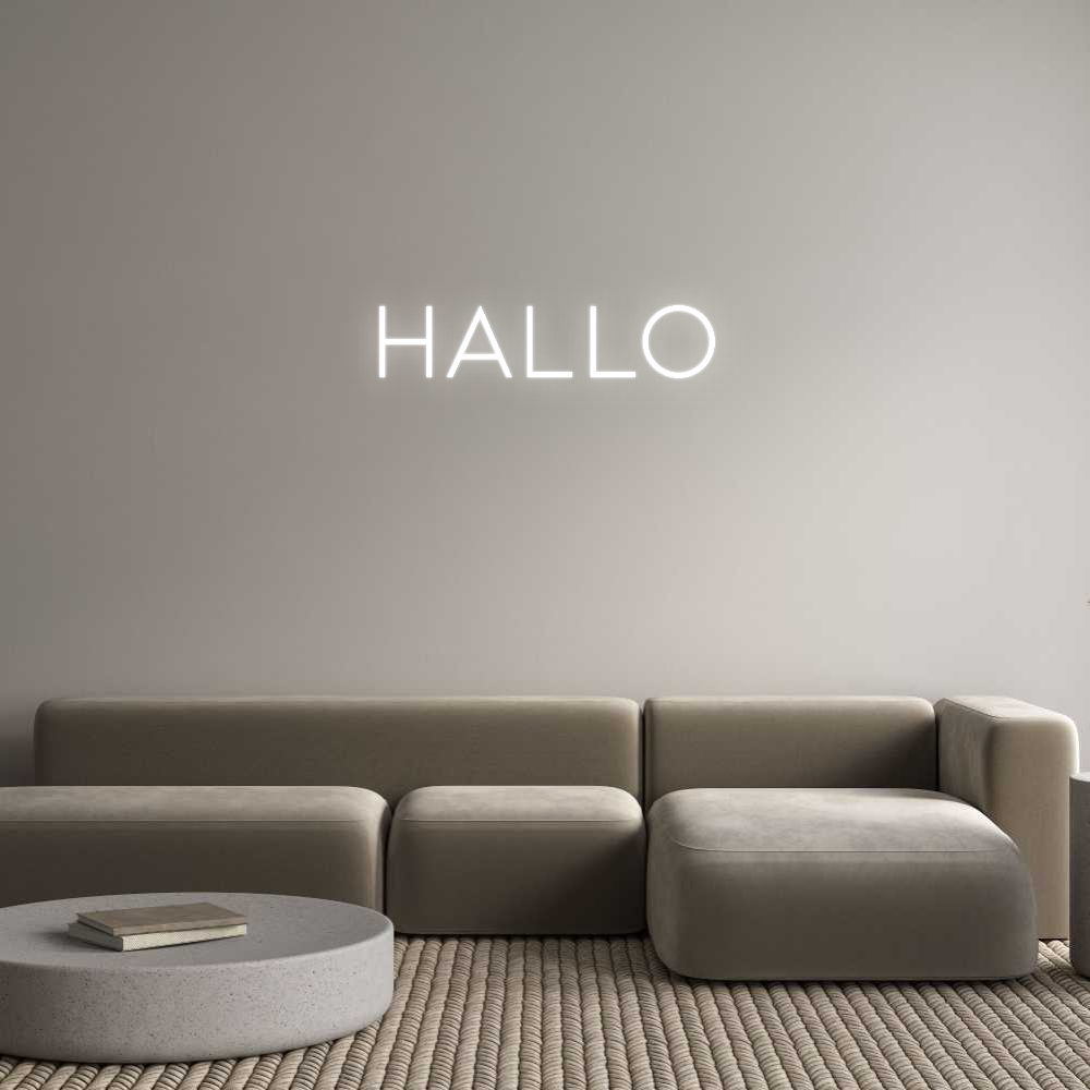 Individuelles Neon: Hallo