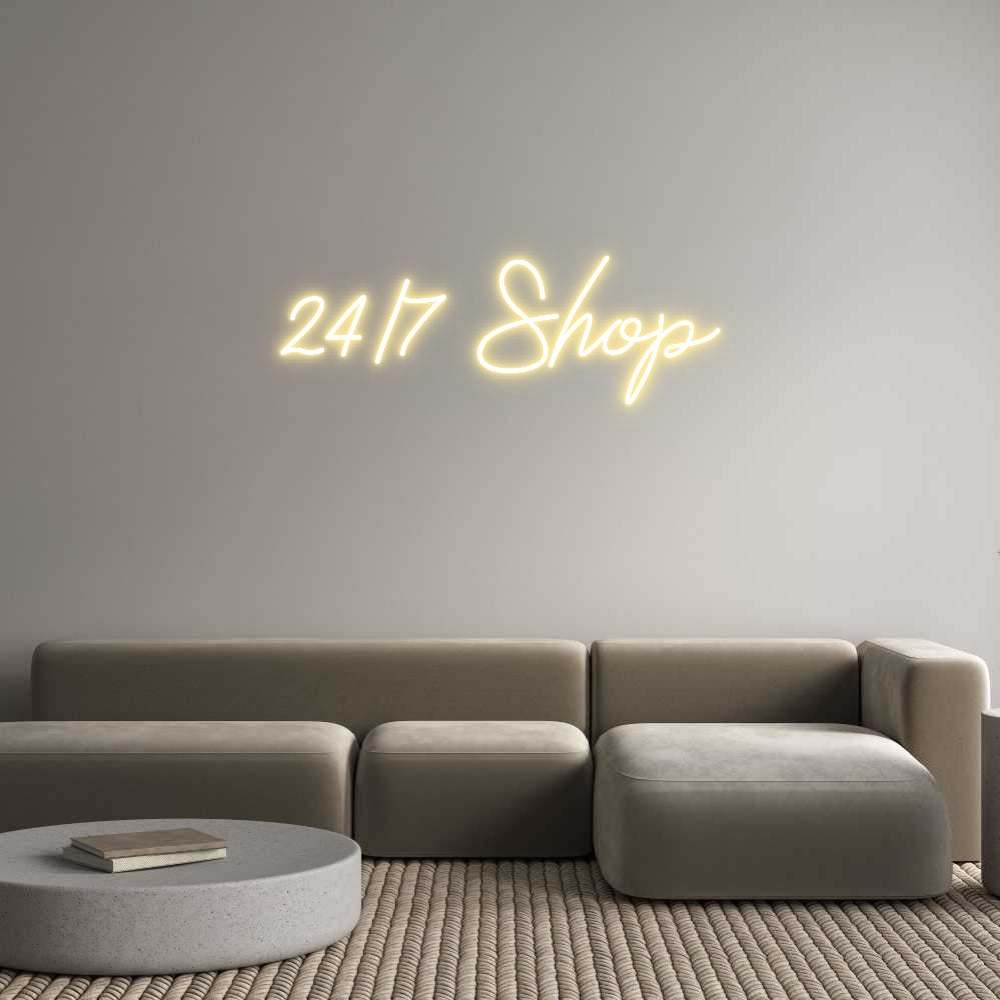 Individuelles Neon: 24/7 Shop