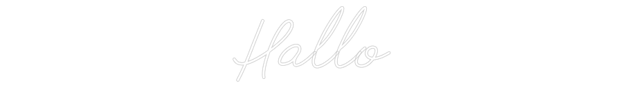 Individuelles Neon: Hallo