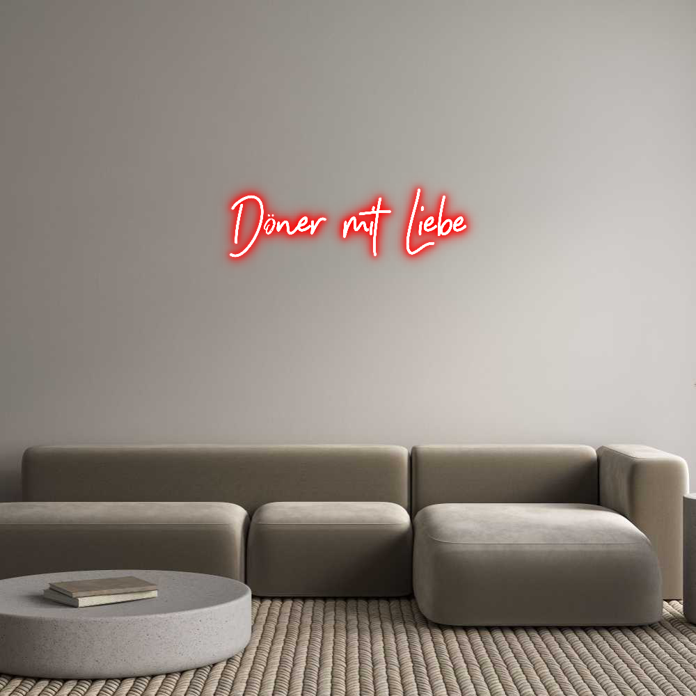 Individuelles Neon: Döner mit Liebe