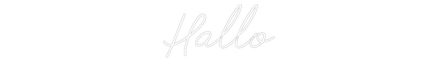 Individuelles Neon: Hallo