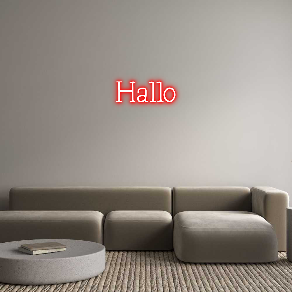 Individuelles Neon: Hallo