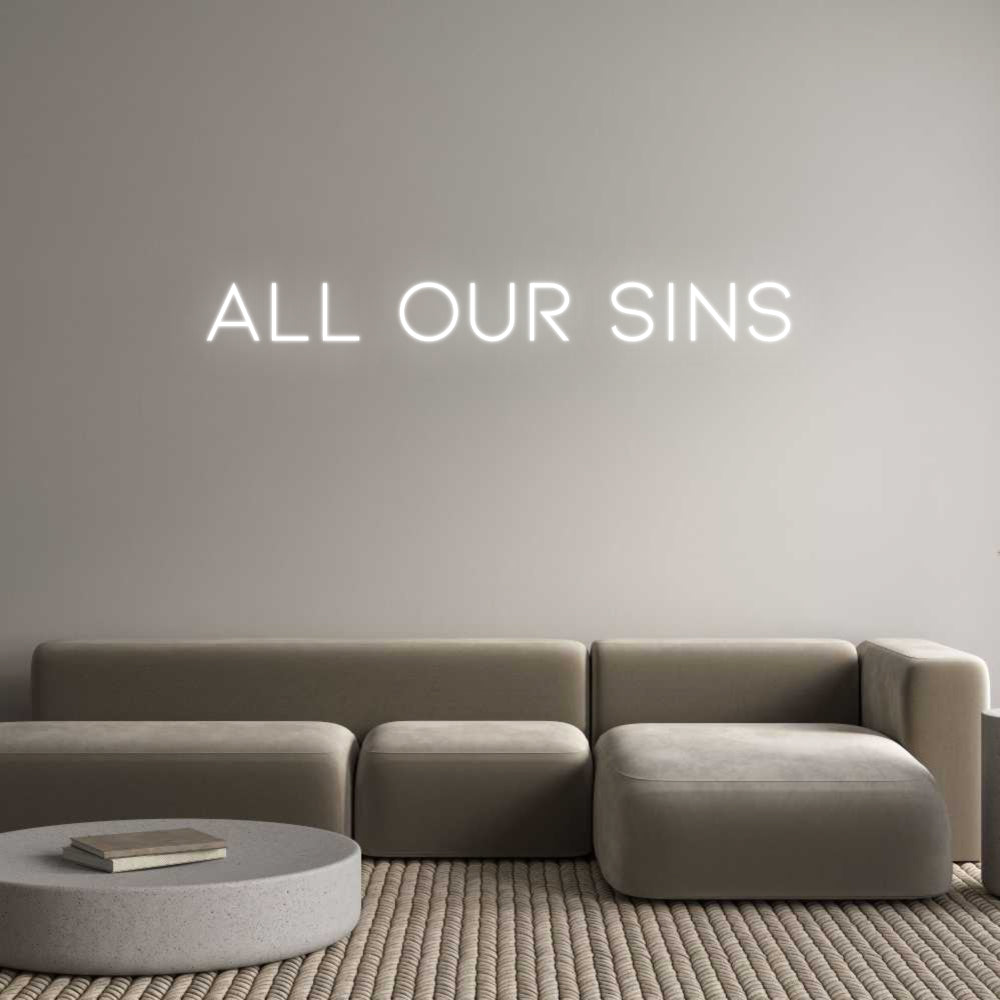 Individuelles Neon: All our sins