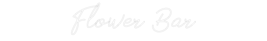 Individuelles Neon: Flower Bar