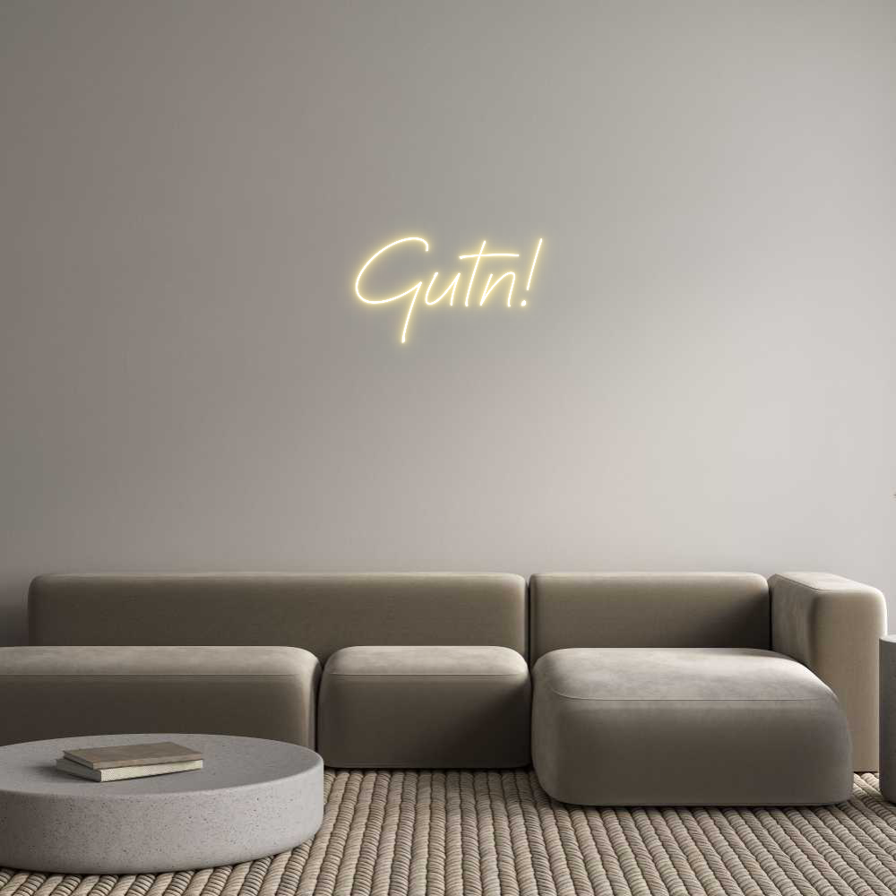 Individuelles Neon: Gutn!