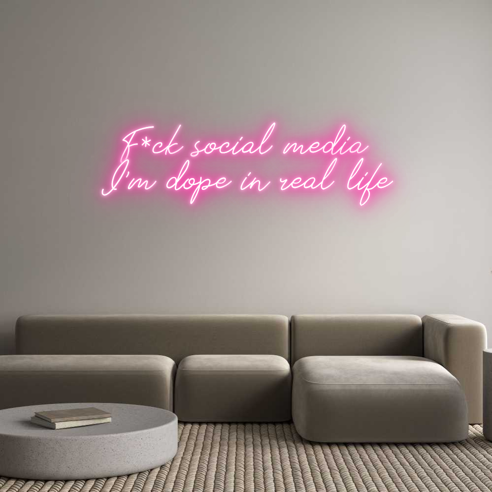Individuelles Neon: F*ck social m...