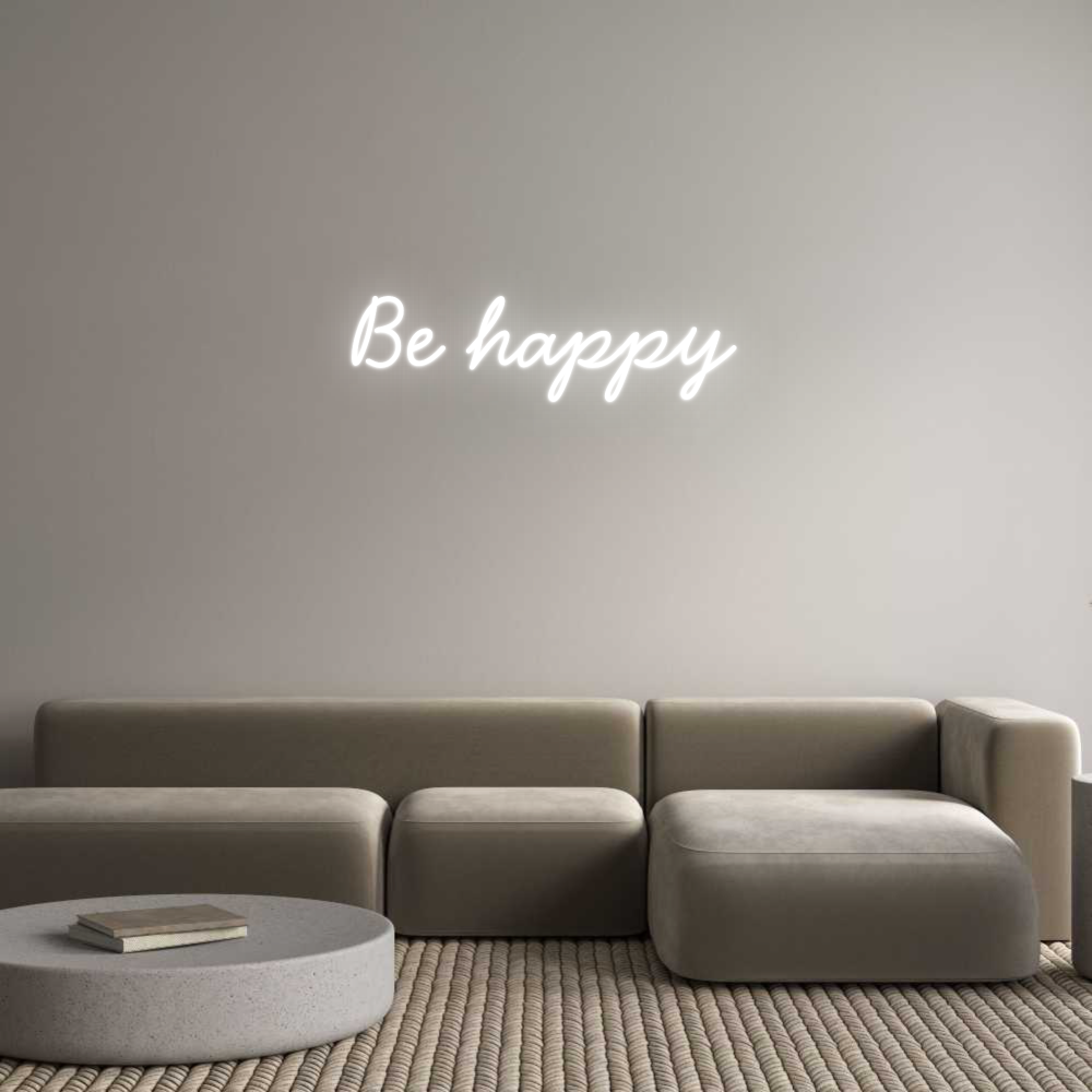 Individuelles Neon: Be happy