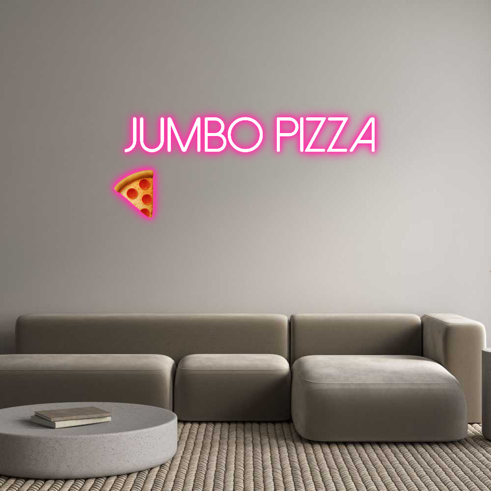 Individuelles Neon: Jumbo Pizza
...