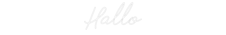 Individuelles Neon: Hallo