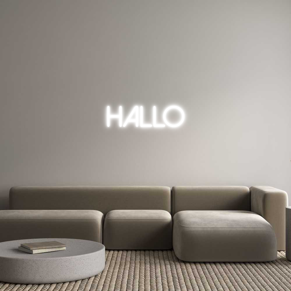 Individuelles Neon: Hallo