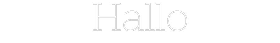 Individuelles Neon: Hallo