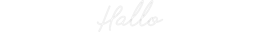 Individuelles Neon: Hallo