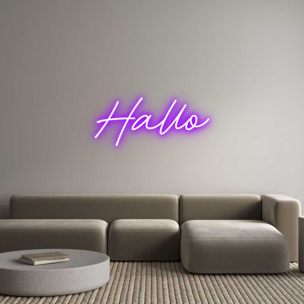 Individuelles Neon: Hallo