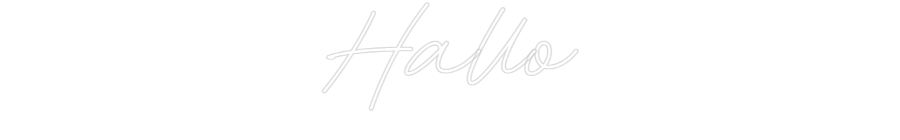 Individuelles Neon: Hallo