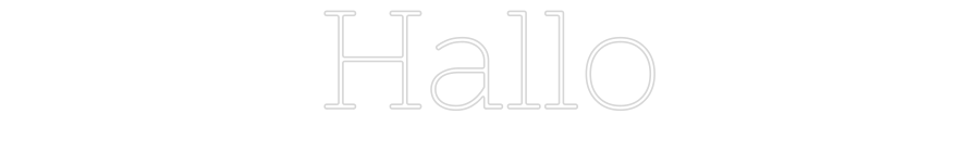 Individuelles Neon: Hallo
