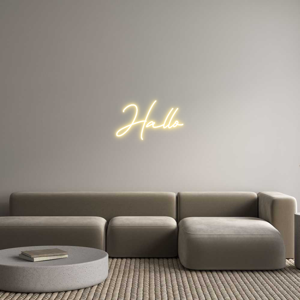 Individuelles Neon: Hallo