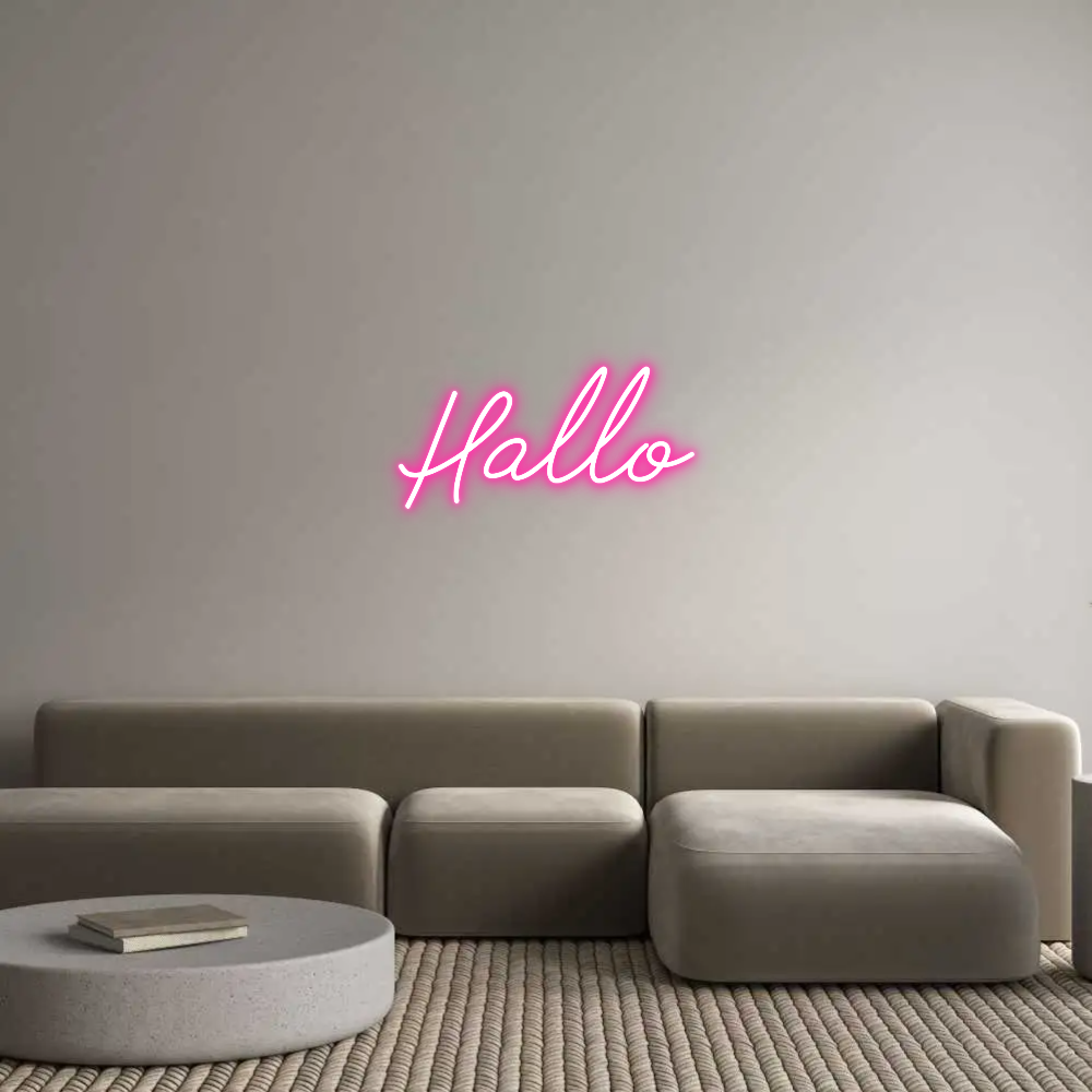 Individuelles Neon: Hallo
