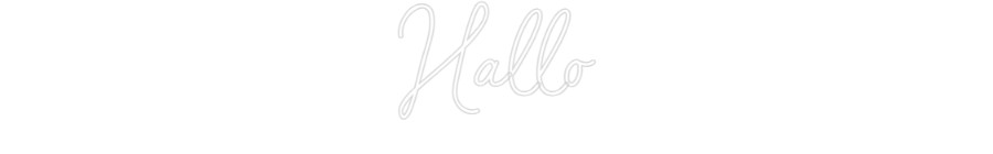 Individuelles Neon: Hallo