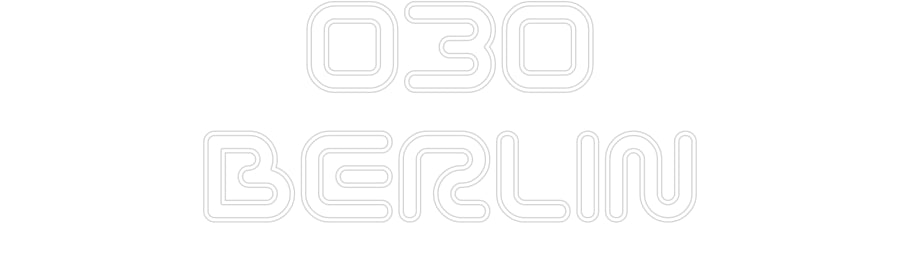 Individuelles Neon: 030
BERLIN