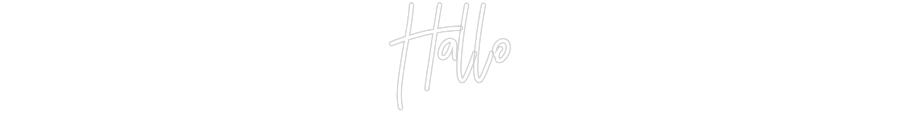 Individuelles Neon: Hallo
