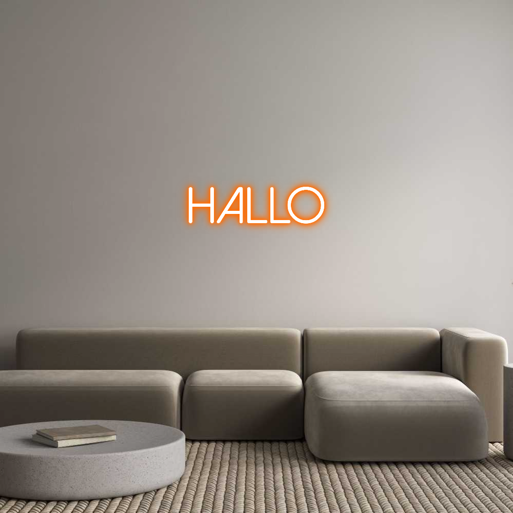 Individuelles Neon: Hallo