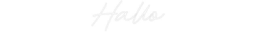 Individuelles Neon: Hallo
