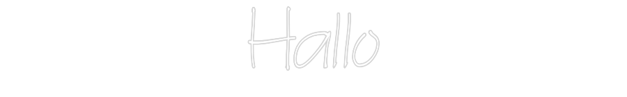 Individuelles Neon: Hallo