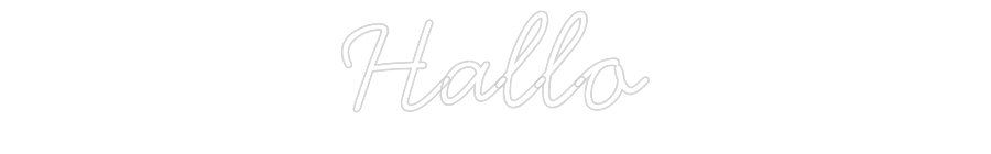 Individuelles Neon: Hallo