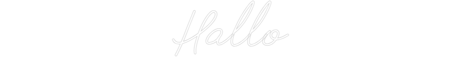 Individuelles Neon: Hallo