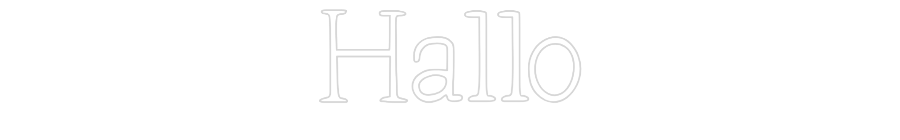 Individuelles Neon: Hallo