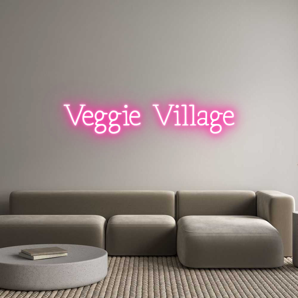Individuelles Neon: Veggie Village