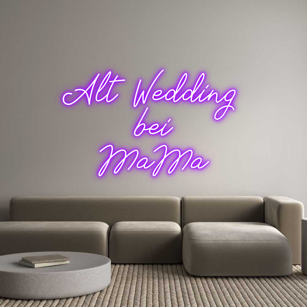 Individuelles Neon: Alt Wedding
...