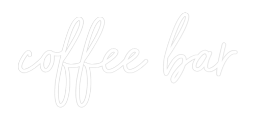 Individuelles Neon: coffee bar